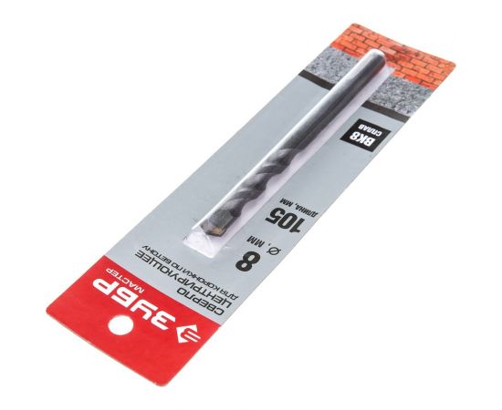 Центрирующее сверло ""МАСТЕР"" для коронок по бетону, 8 мм, цилиндрический хвостовик ЗУБР 29213 – изображение 3