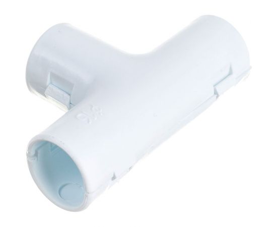 Cоединительный тройник для трубы EKF 16 мм, белый, упаковка 5 штук Plast tr-t-16w-r – изображение 3