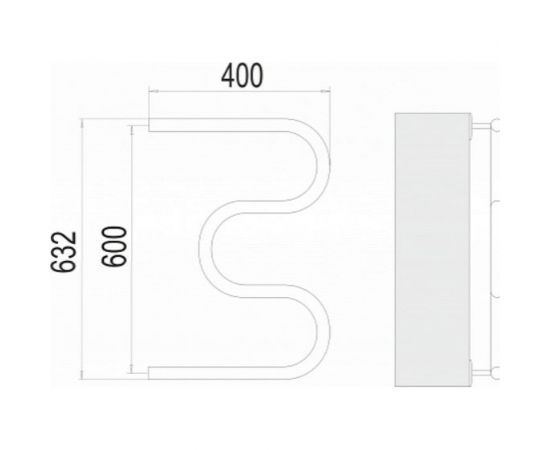 Полотенцесушитель Terminus М-образный (1") 600x400 4620768881183 – изображение 3