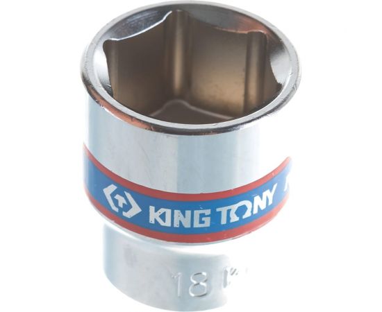 Торцевая стандартная шестигранная головка 3/8"", 18мм KING TONY 333518M – изображение 4