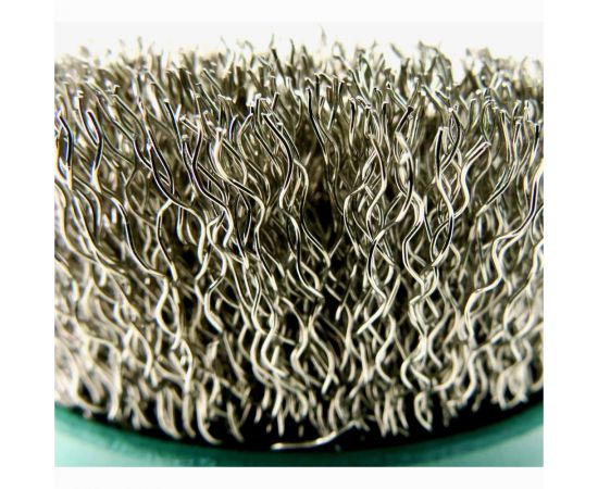 Щетка чашечная для УШМ 80 мм, M14, проволока гофрированная нерж. сталь 0.30 мм SIT 0926 – изображение 5