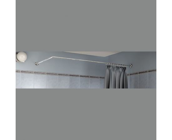 Карниз для шторы на прямоугольную ванну Радомир Г-образный 180х80 хром 1-12-2-0-0-992 – изображение 5