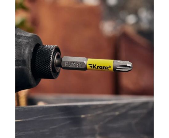 Бита (2 шт; PZ3x50 мм; сталь S2) для шуруповерта KRANZ KR-92-0420-1 – изображение 5