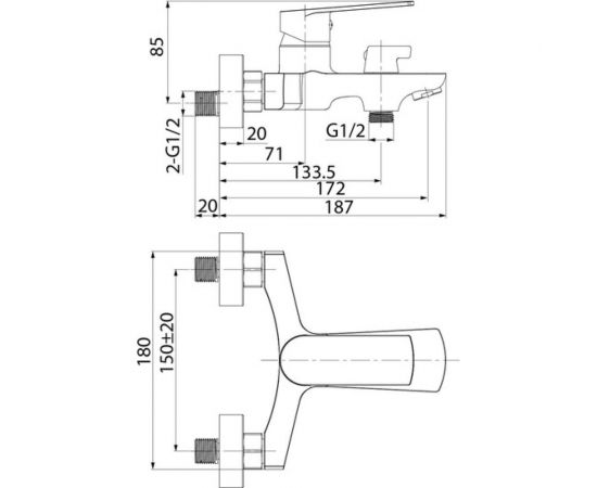 Смеситель для ванны IDDIS Plank PLASB02i02WA – изображение 6