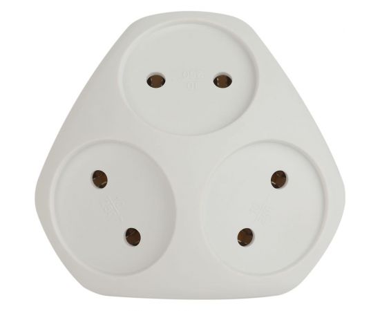 Электрический разветвитель ЭРА SPx-3-W на 3 розетки без заземления 10А белый, Б0053481 – изображение 8