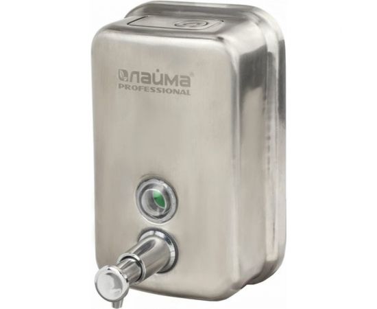 Диспенсер для жидкого мыла ЛАЙМА PROFESSIONAL 0,5л, нержавеющая сталь, матовый 605396 