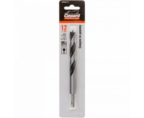 Сверло по дереву 12x93x151 мм Gepard GP0422-12 