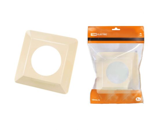 Одноместная защитная рамка для выключателей или розеток для защиты обоев TDM 130x130 мм, слоновая кость SQ1822-0003 