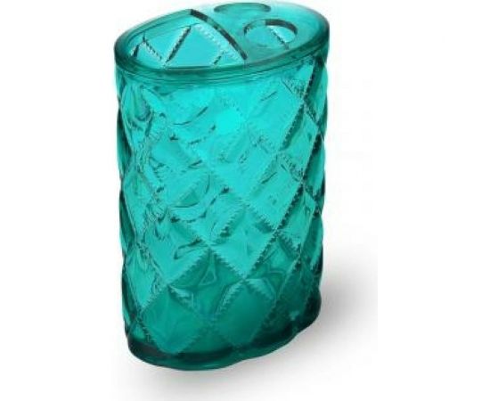 Подставка для зубных щеток Аквалиния Хрусталь пластик, изумруд PS0116CA-TBH 