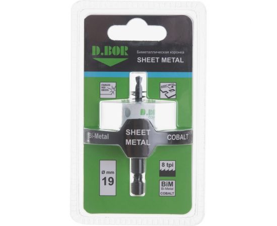 Коронка биметаллическая 19 мм комплект D.BOR D-HS-BIM-SM-20-019 