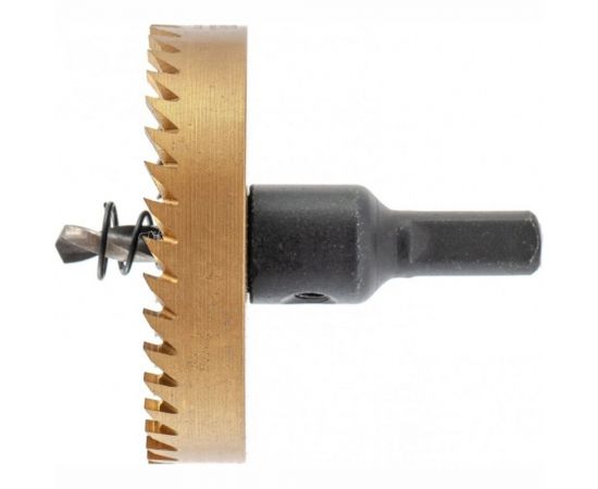 Коронка HSS с нитридтитановым покрытием по металлу 68 мм DENZEL 724122 