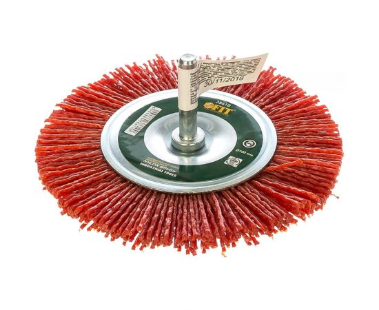 Корщетка-колесо (100 мм; нейлон) для дрелей FIT IT 38610 