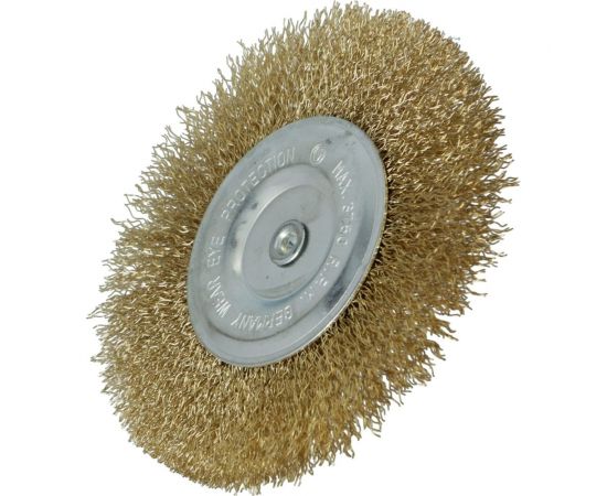Щетка дисковая 150х35 мм, с хвостовиком, латунная FASTER TOOLS 3498 