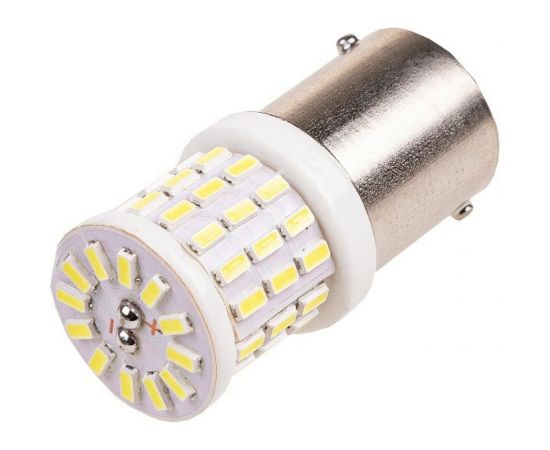 Автолампа SKYWAY диод S25 P21W 12V 62SMD BA15s 1-конт Белая задний ход, повороты S08201427 