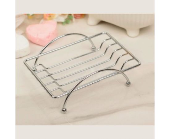 Мыльница Доляна прямоугольная, на ножках 647823 