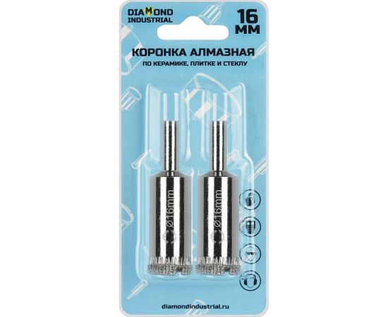 Коронка алмазная по керамике, плитке и стеклу 16 мм Diamond Industrial DIDCBC016 