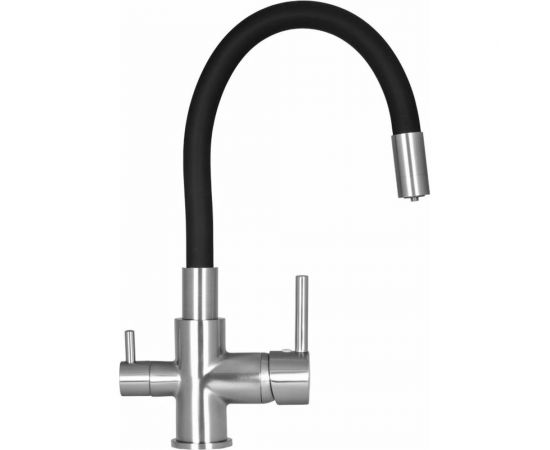 Смеситель для кухни WISENTс подводкой питьевой воды, черный W4255A-2 