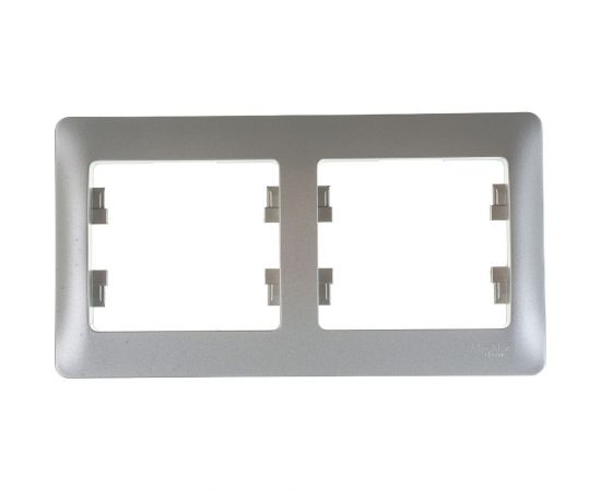 2-местная горизонтальная рамка Schneider Electric Glossa платина GSL001202 