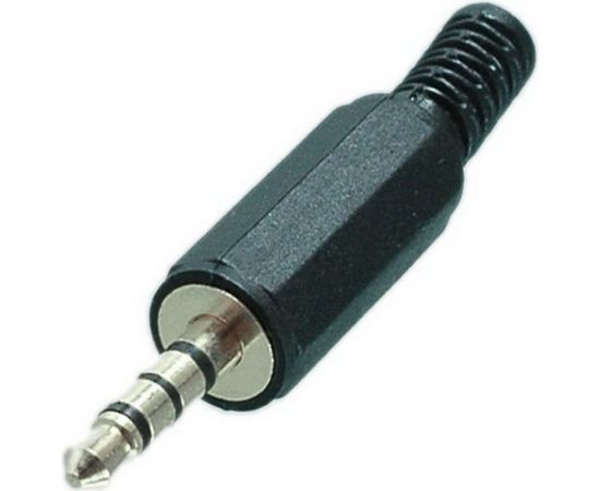 Разъем аудио-видео Pro Legend 3.5мм штекер 4 контакта пластик на кабель PL2107 