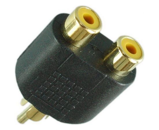 Переход RCA штекер - 2 x RCA гнездо Pro Legend пластик Gold, Gold, PL2280 