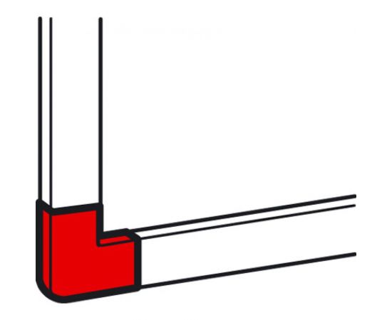 Плоский угол Legrand для мини-каналов Metra - 16x16 638113 – изображение 2