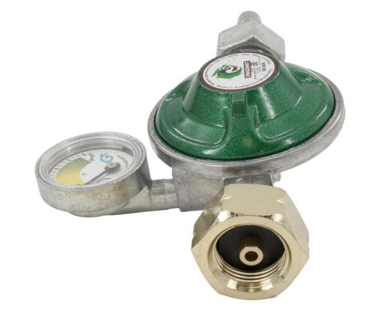 Регулятор давления газа с предохранительным клапаном, кнопкой и манометром DK-004 DRAGONKIT 00-00002765 – изображение 2