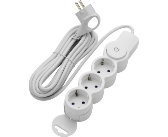 Удлинитель duwi 3 гнезда, с выключателем, с землей, со шторками, 5 м 32009 0 – изображение 2