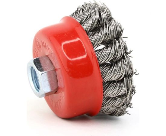 Щетка чашечная жгутовая 13-021 65мм; M14 для УШМ, ворс гофр нерж сталь 0,50 EuroBrush EB-ASS1 – изображение 2