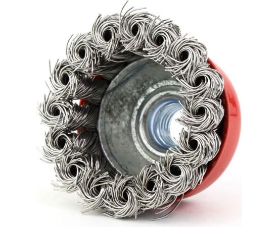 Щетка чашечная жгутовая 13-021 65мм; M14 для УШМ, ворс гофр нерж сталь 0,50 EuroBrush EB-ASS1 – изображение 3