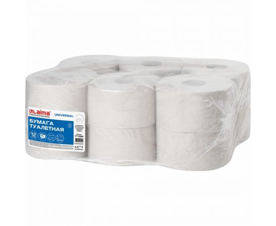 Туалетная бумага ЛАЙМА Система T2, 1-слойная, 12 рулонов по 200 метров, цвет натуральный 111334 – изображение 3
