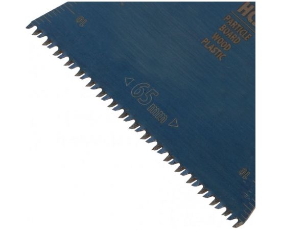 Насадка режущая прямая HCS по дереву, ламинату 65х1.8 мм, крупный зуб для МФИ Denzel 782313 – изображение 3