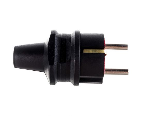 Прямая вилка AY-KA 16А 250В с заземлением, черный 7911500 – изображение 3