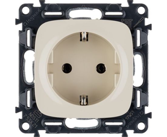 Механизм розетки Legrand Valena Allure 16А 250В 2К+З с лицевой панелью Leg1181886 753821 – изображение 3