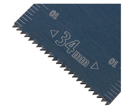 Насадка режущая пазовая прямая HCS по дереву 34х1.4 мм мелкий зуб для МФИ Denzel 782312 – изображение 3