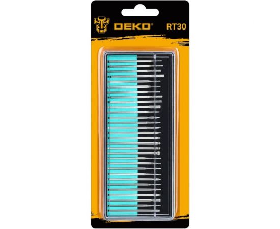 Набор шарошек с алмазным напылением RT30 30 шт для гравера DEKO 065-0678 – изображение 3