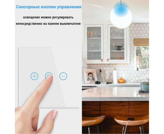 Умный диммер-выключатель Roximo сенсорный, белый SWSEN03-W – изображение 3