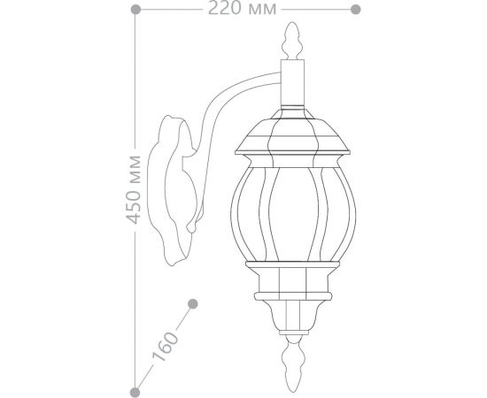 Садово-парковый светильник FERON 8102 100W 230V E27 160х220х450мм белый 11097 – изображение 4