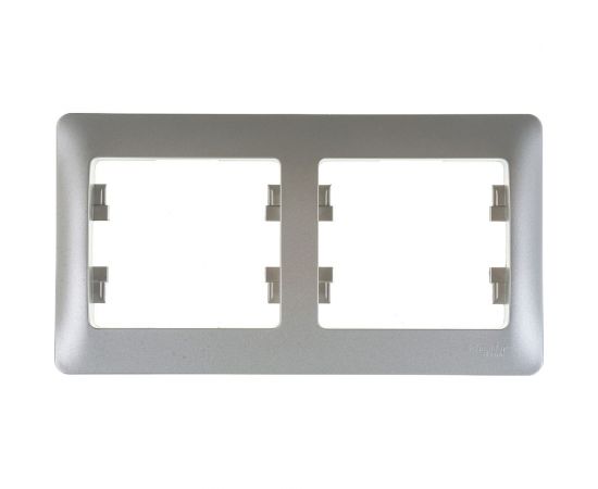 2-местная горизонтальная рамка Schneider Electric Glossa платина GSL001202 – изображение 4