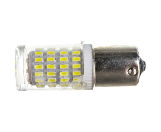 Автолампа SKYWAY диод S25 P21W 12V 80SMD BA15s 1-конт Белая задний ход, повороты S08201428 – изображение 4