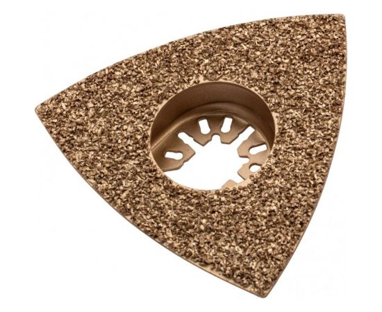 Насадка шлифовальная дельтовидная HM по плитке и дереву 78 мм для МФИ Denzel 782323 – изображение 5