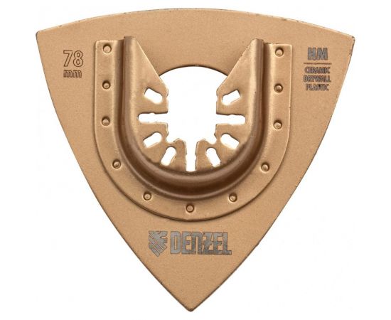 Насадка шлифовальная дельтовидная HM по плитке и дереву 78 мм для МФИ Denzel 782323 – изображение 6