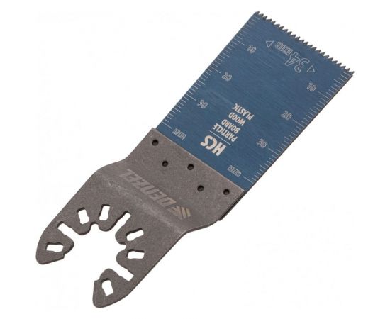 Насадка режущая пазовая прямая HCS по дереву 34х1.4 мм мелкий зуб для МФИ Denzel 782312 – изображение 6