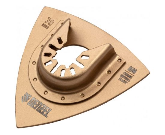 Насадка шлифовальная дельтовидная HM по плитке и дереву 78 мм для МФИ Denzel 782323 – изображение 8