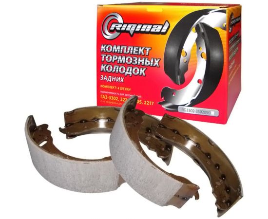 Колодка тормозная задняя для а/м ГАЗ-3302, 3221, 2217, A21R23 Next 4 шт Riginal RG3302-3502090 