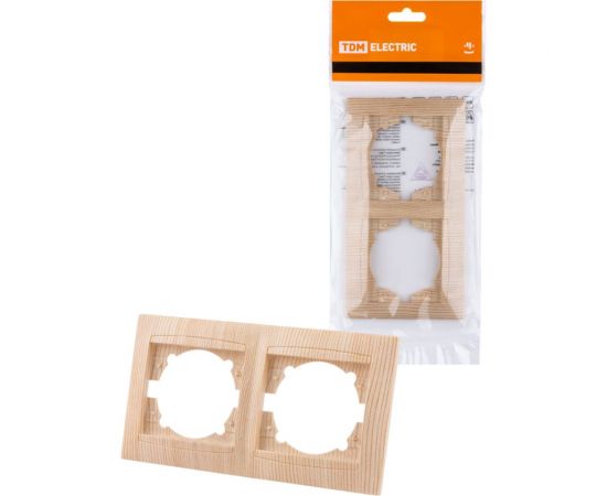 2-х постовая рамка TDM горизонтальная, сосна Лама SQ1815-0330 