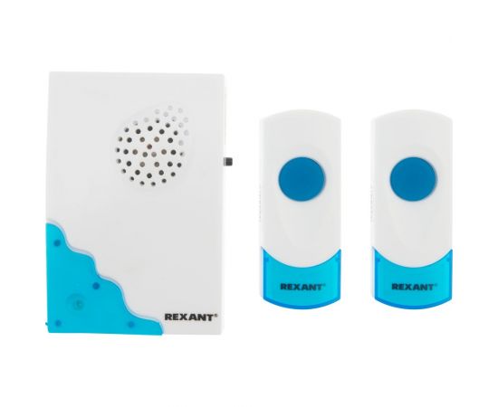 Беспроводной дверной звонок REXANT RX-4 с двумя кнопками вызова IP44, 36 мелодий 73-0040 