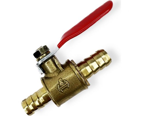 Краник шаровой латунный елочка под шланг 8 мм ARMA BV-08/08 