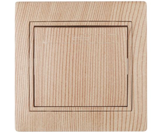 Выключатель Intro Plano 1-101-11 одноклавишный 10А-250В, IP20, СУ, сосна, Б0053728 