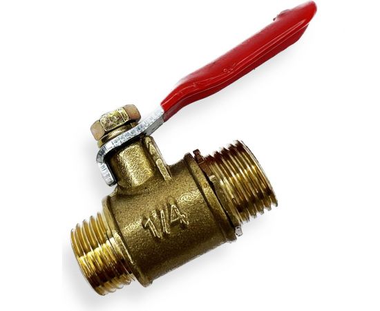 Краник шаровой наружная резьба 1/4" (латунь) ARMA BV M1/4-M1/4 