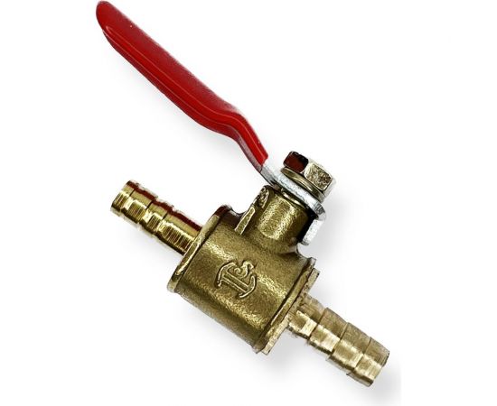 Краник шаровой латунный елочка под шланг 6 мм ARMA BV-06/06 